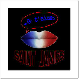 FRENCH KISS JE T'AIME SAINT JAMES Posters and Art